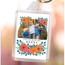 Love You Floral Nanny Photo Keyring (Acrylic Keyring)