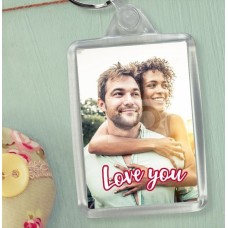 Love You Full Photo Keyring