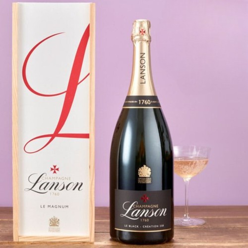 Lanson Le Black Creation Magnum Champagne and Wooden Box