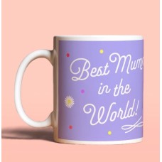 Cancer Research UK Best Mummy In The World Photo Upload Mug (Coloured Inside)