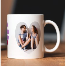Love Pink Photo Upload Mug