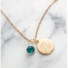 Initial Birthstone Necklace - Personalised