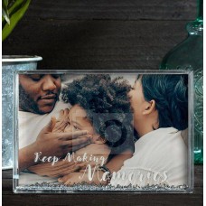 Family Love Acrylic Glitter Photo Block