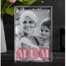 MUM Glitter Photo Block - Portrait