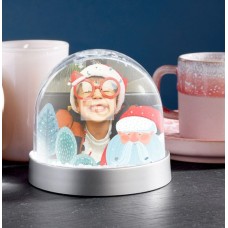 Santa Snow Scene Photo Upload Snow Globe