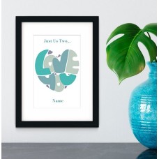Blue Heart Personalised Print