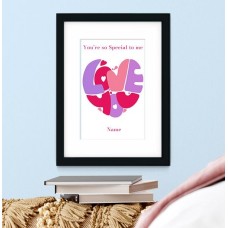 Pink Heart Personalised Print
