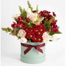 Winter Rose & Tulip Hatbox