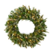 Wreath w/ Clear Dura-lit Incandescent Lights 46