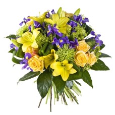 Yellow And Blue Bouquet (Deluxe)