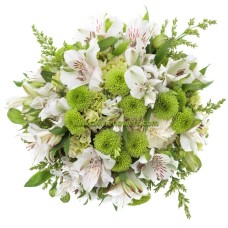 White Freesias And Alstromerias (Deluxe)