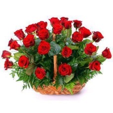 24 Red Roses in a Basket (Standard)