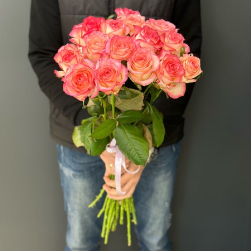 15 pink roses Jumilia (Usual)