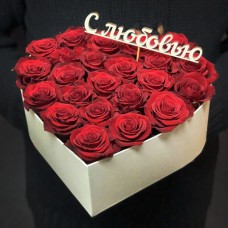 Heart with red roses "Geometry of Love" (Usual)
