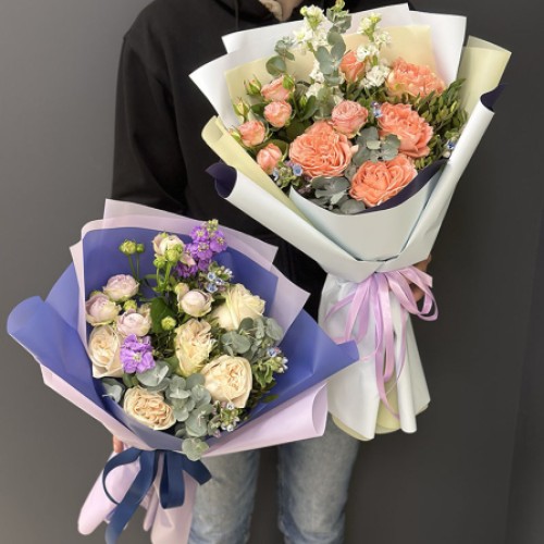 Bouquet in assortment with peony rose 