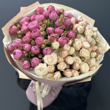 Author's bouquet of flowers "Two Hearts" (Usual)