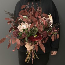 Author's bouquet of flowers "Burgundy Bliss" (Usual)