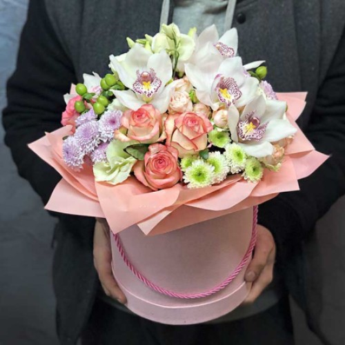 Flowers in a hat box 