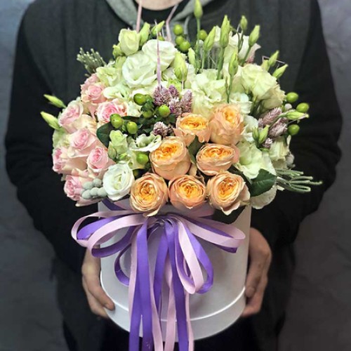 Flowers in a hat box 