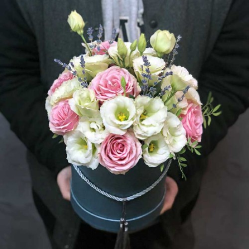 Flowers in a hat box 