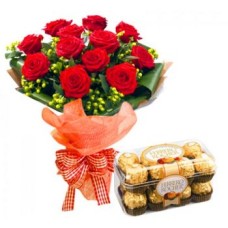 12 Red Roses And 16 Chocolates