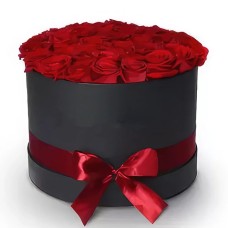 Modern Black Red Roses Box