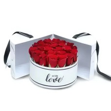 Romantic Red Rose Heart Box