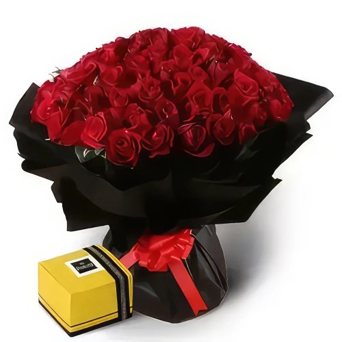 Patchi Chocolates &Roses Bouquet