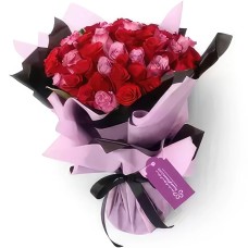Crimson & Lavender Rose Bouquet