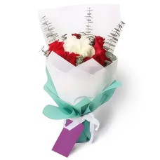 Sophisticated Red& White Roses Bouquet