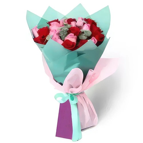 Pinkish Red Rosses Bouquet