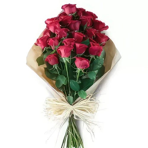 Pure Scarlet Rose Bouquet
