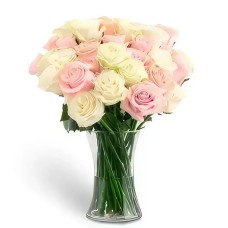 Enchanting Pastel Roses vase