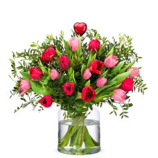 Romantic tulips - with heart