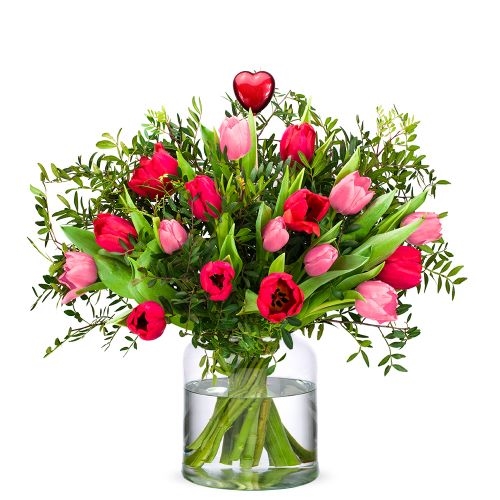 Romantic tulips - with heart
