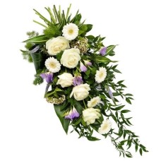 Funeral bouquet of purple and pink (Large)