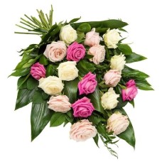 White and lilac funeral bouquet (Large)