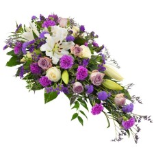 Purple Mourning Arrangement With White (Large)