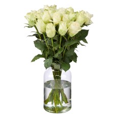 Loose White 10 Roses As A Bouquet (Large)