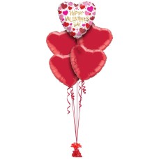 Valentines Multi Hearts Air Filled Display