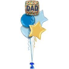Happy Fathers Day Gold Square