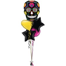 Day of Dead Skull Air Filled Display