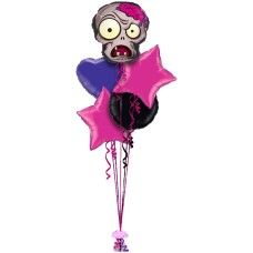 Zombie Skull with Brains