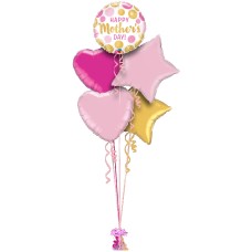 Happy Mothers Day Pink and Gold DotsAir Filled Display
