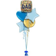 Happy Fathers Day Gold Square