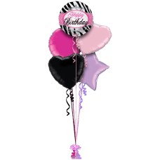 Happy Birthday Zebra Princess Stripes