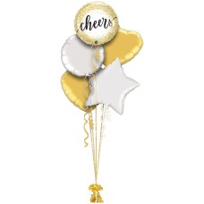Cheers Gold Glitter