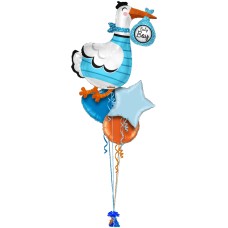 Baby Boy Stork Shape