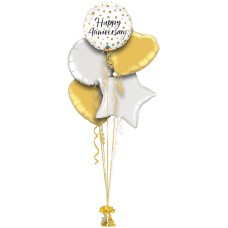 Happy Anniversary Gold Dots