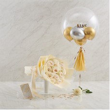 A Flower Bouquet And Balloon